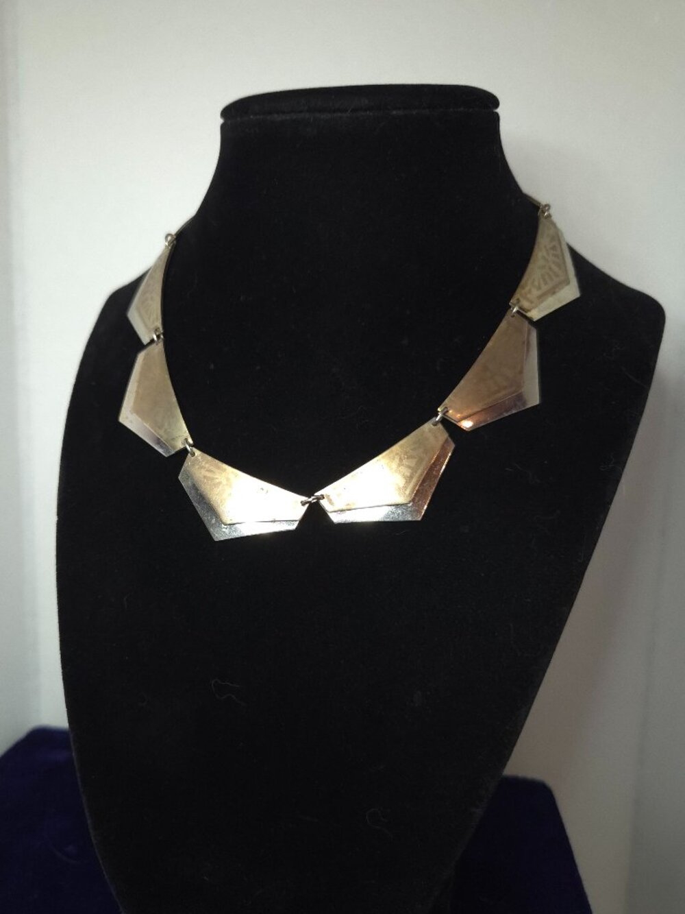 Vintage Mixed Metal Collar Necklace
